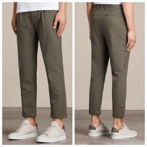 Allsaints | Khaki Green Tallis Cropped Slim Pants